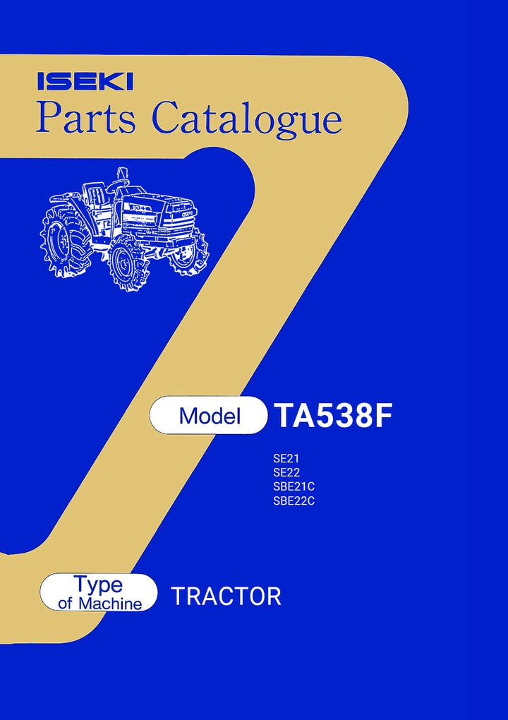 Iseki Traktor TA538F Parts Catalogue