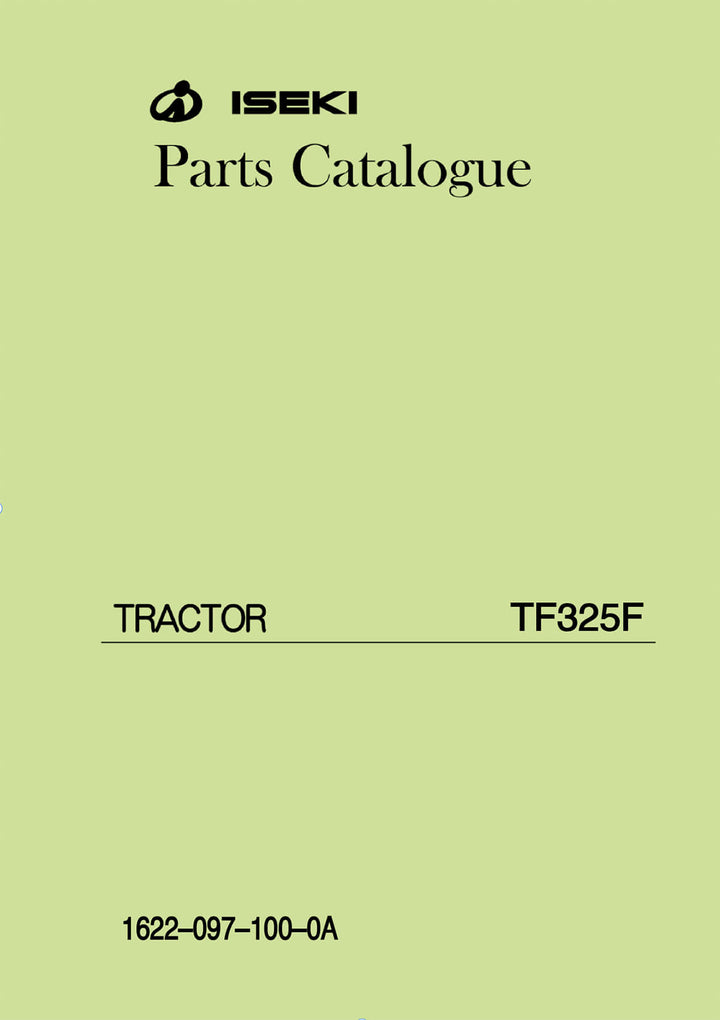 Iseki Traktor TF325F Parts Catalogue