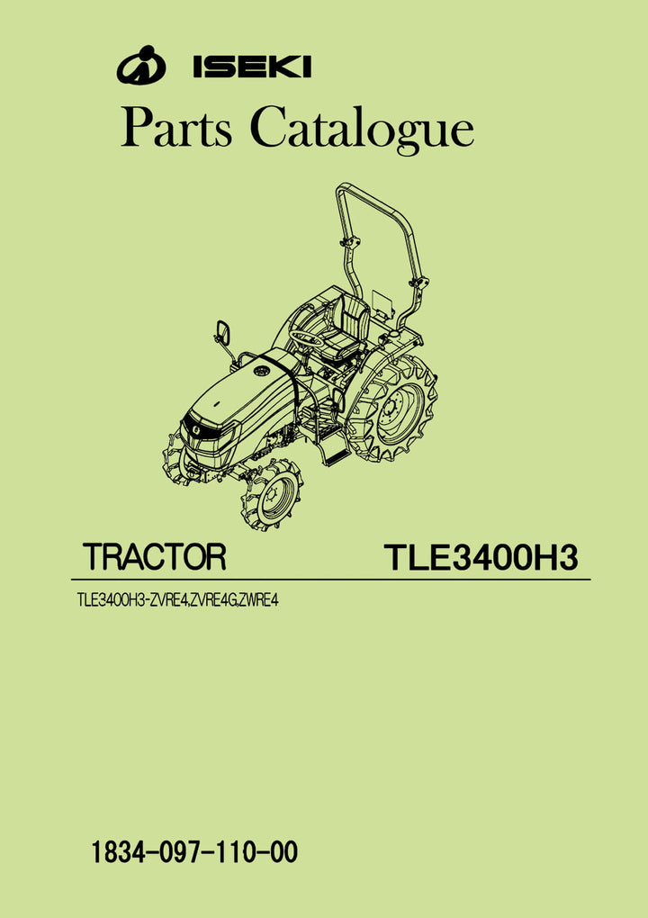 Iseki Traktor TLE3400 H3 Parts Catalogue