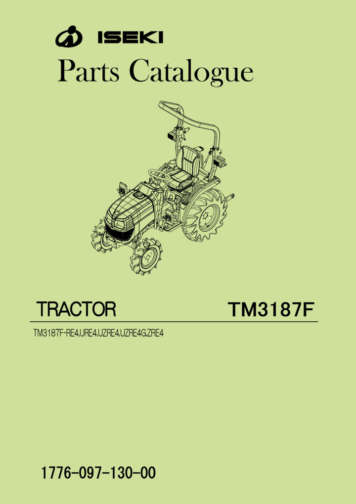 Iseki Traktor TM3187F Parts Catalogue