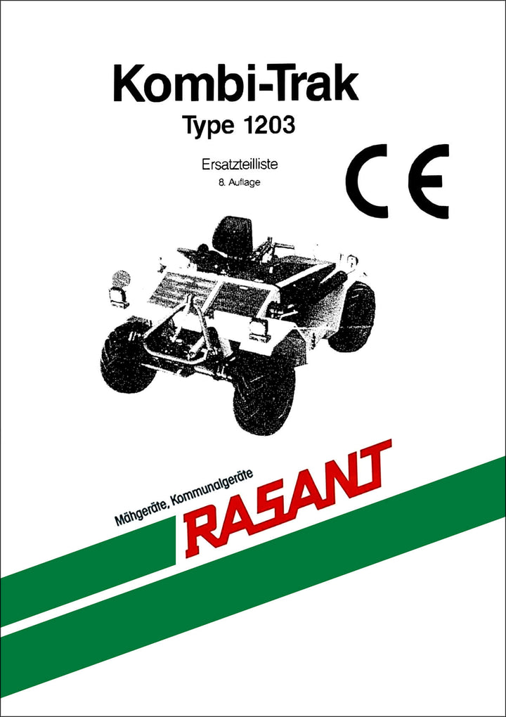 Aebi 1203 Kombi Trak Rasant Ersatzteilliste