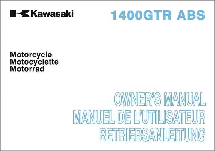 Kawasaki 1400GTR ABS MY2013 Betriebsanleitung