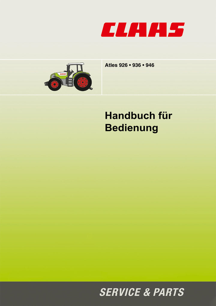 Claas Atlas 926 936 946 Betriebsanleitung