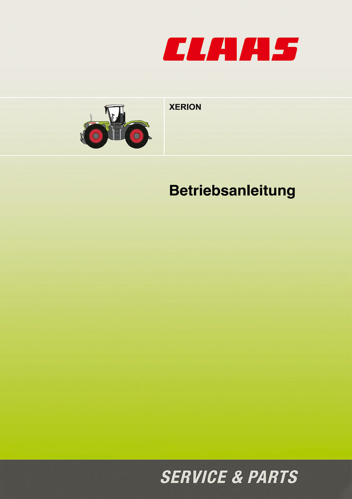 Claas Xerion Betriebsanleitung