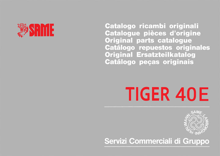 Same Tiger 40E Ersatzteilkatalog