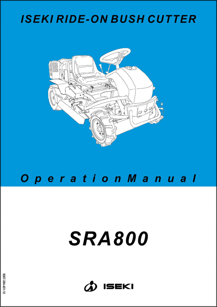 Iseki Traktor SRA800 Operators Manual