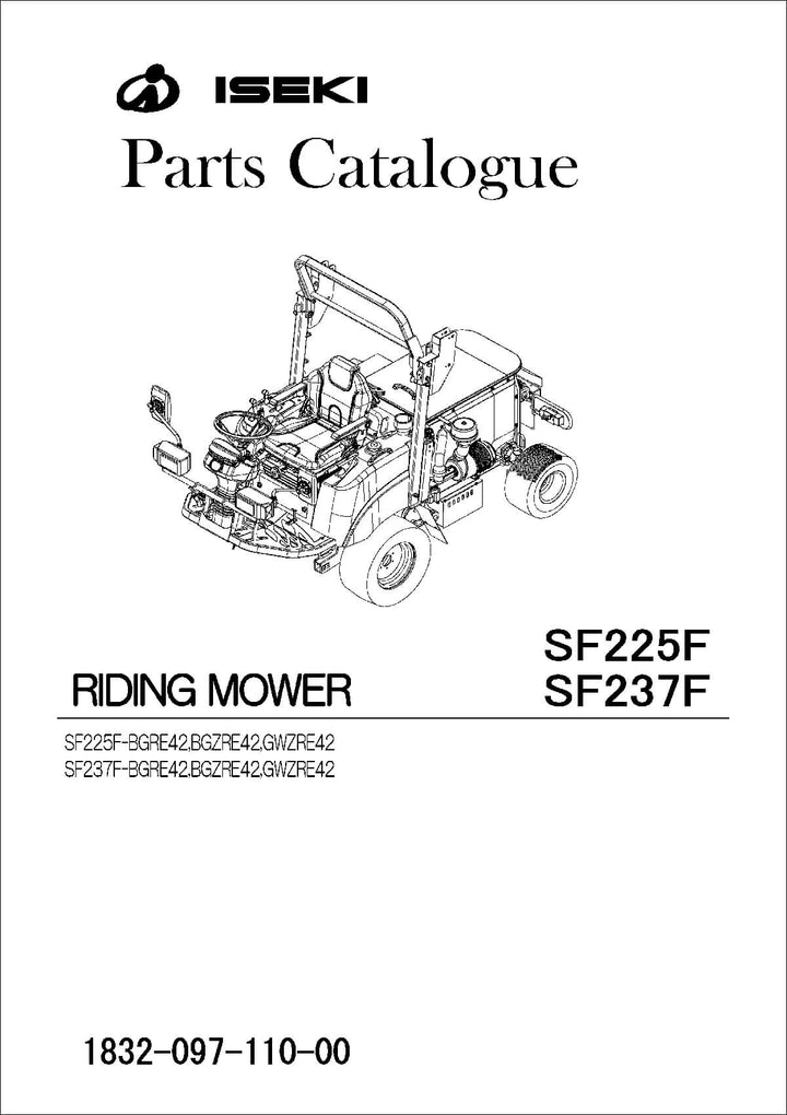 Iseki Traktor SF225F & SF237F Parts Catalogue