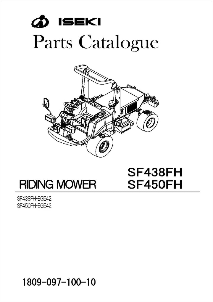 Iseki Traktor SF438FH & SF450FH Parts Catalogue