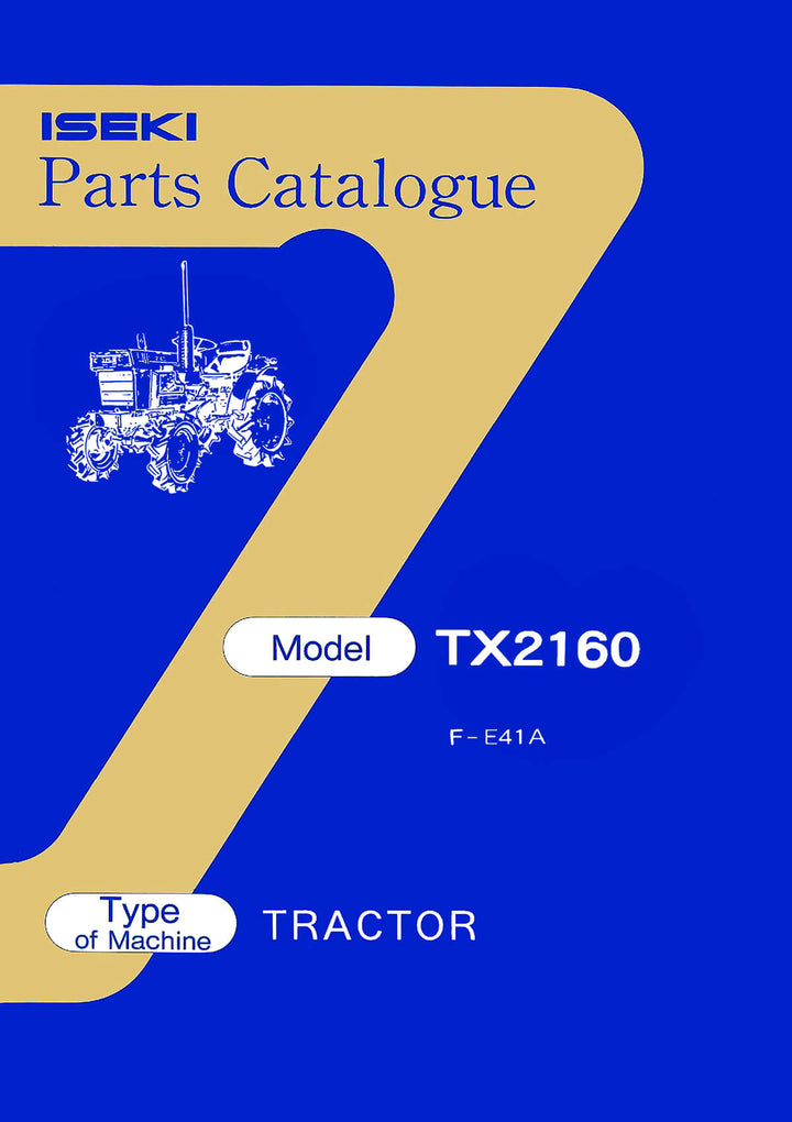 Iseki Traktor TX2160 Parts Catalogue