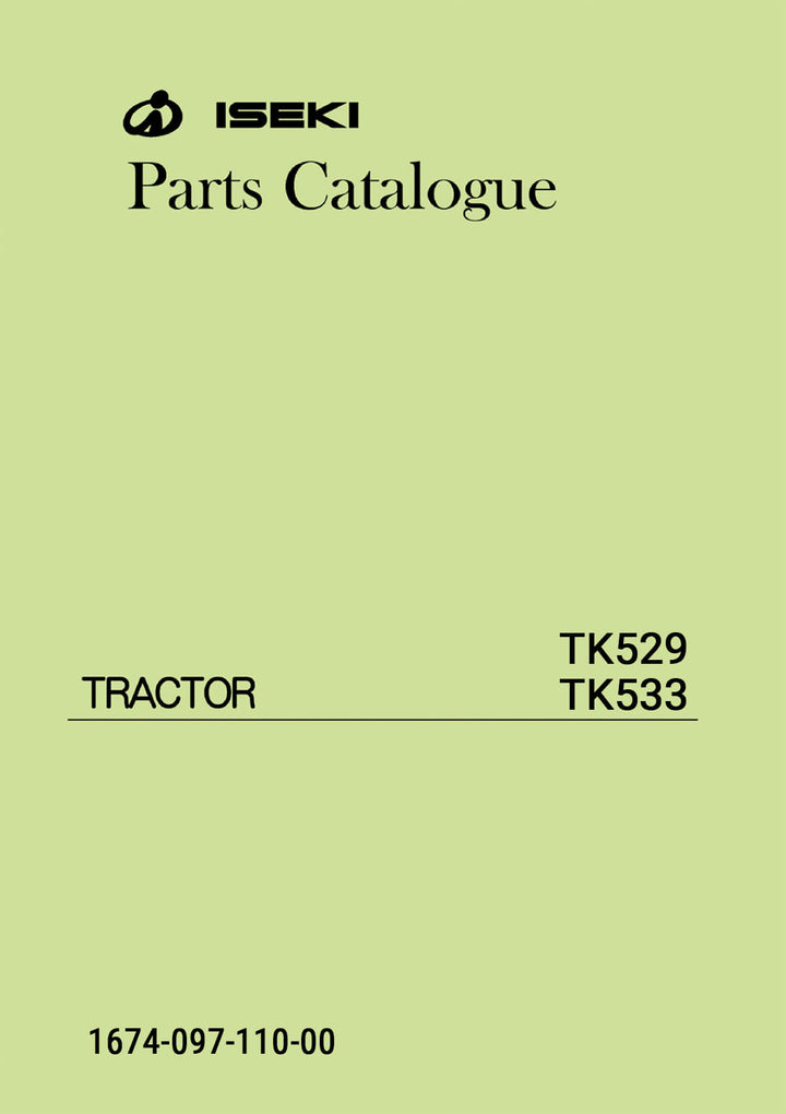 Iseki Traktor TK529 & TK533 Parts Catalogue