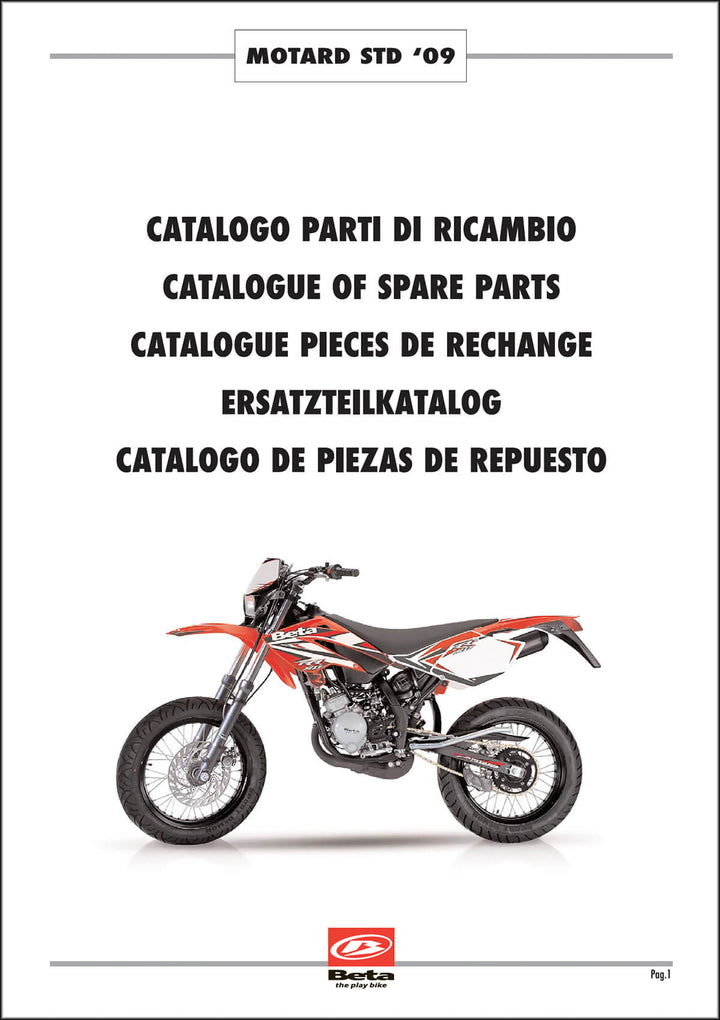 Beta RR 50 Motard STD 2009 Ersatzteilkatalog