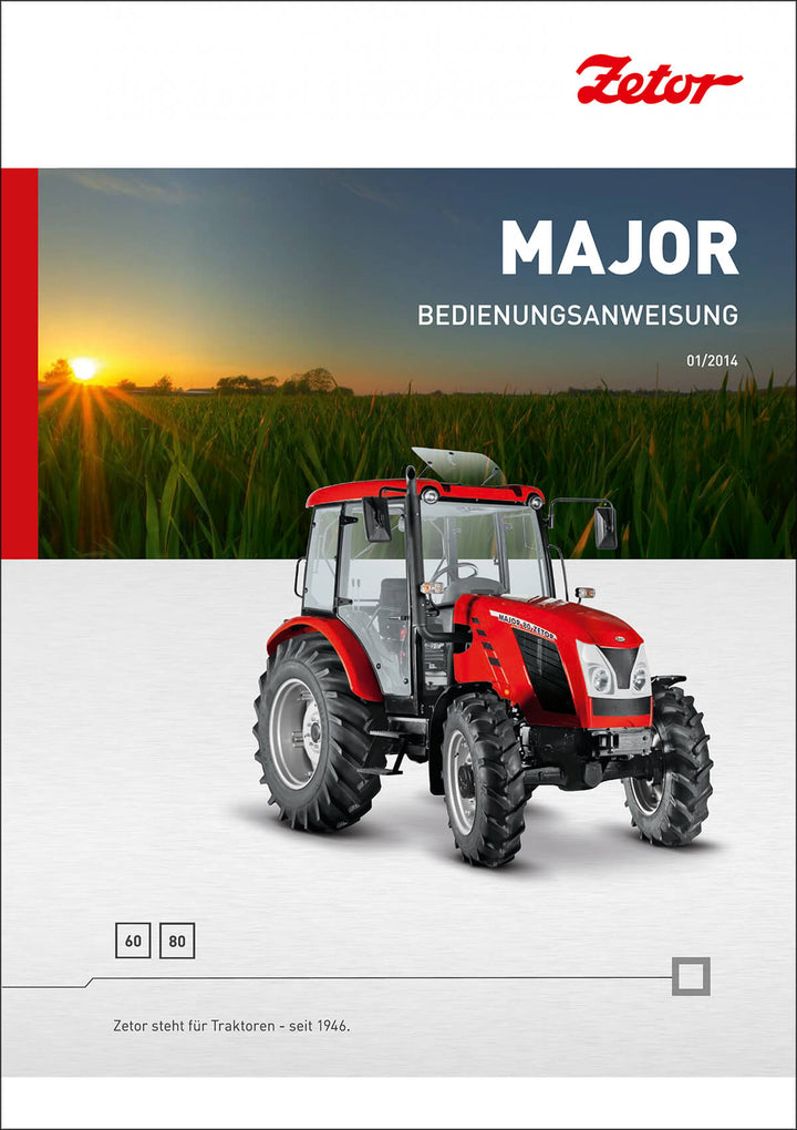 Zetor Major 60 und Major 80 Bedienungsanweisung