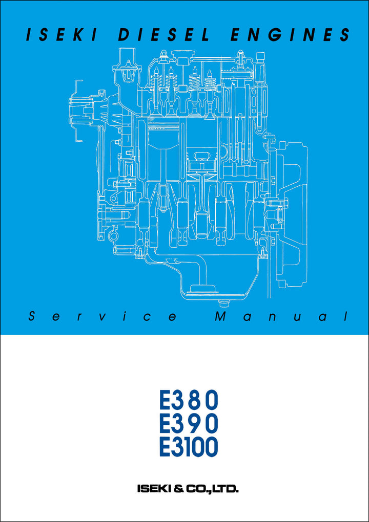 Iseki Traktor Diesel Motoren E380 E390 E3100 Service Manual