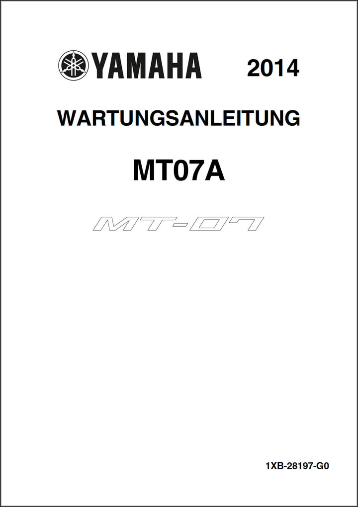Yamaha MT-07 MY2014 Reparaturanleitung