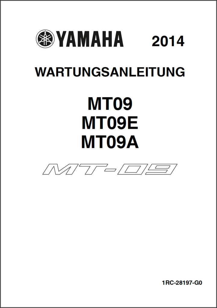 Yamaha MT-09 MY2014 Reparaturanleitung