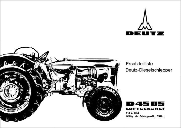 Deutz D4505 Ersatzteilkatalog