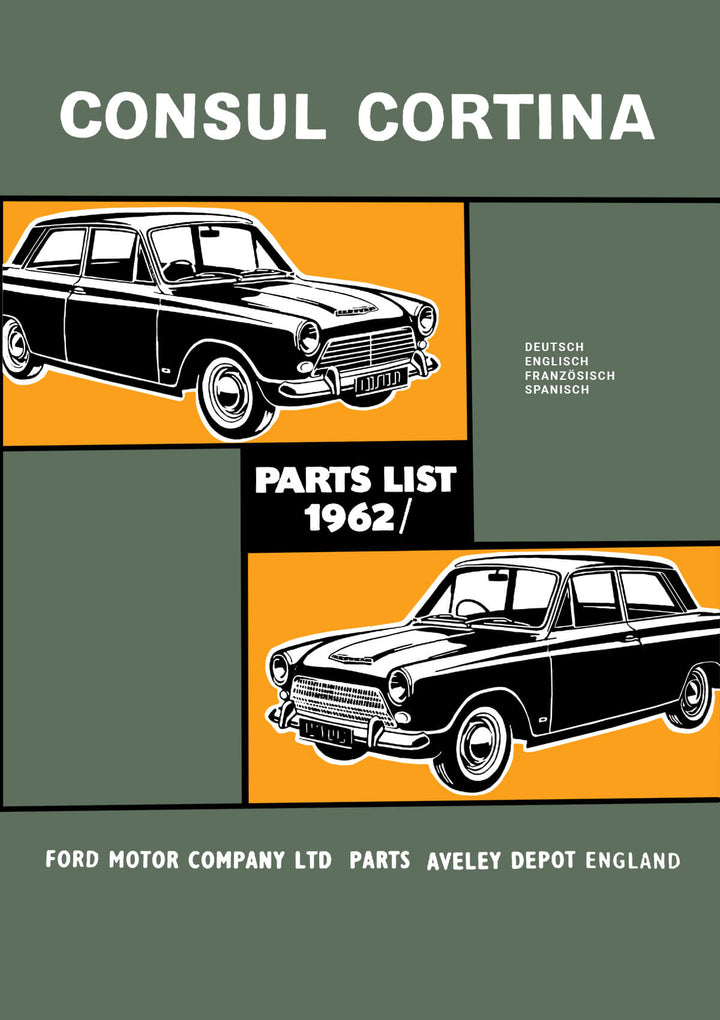Ford Consul & Cortina Parts List