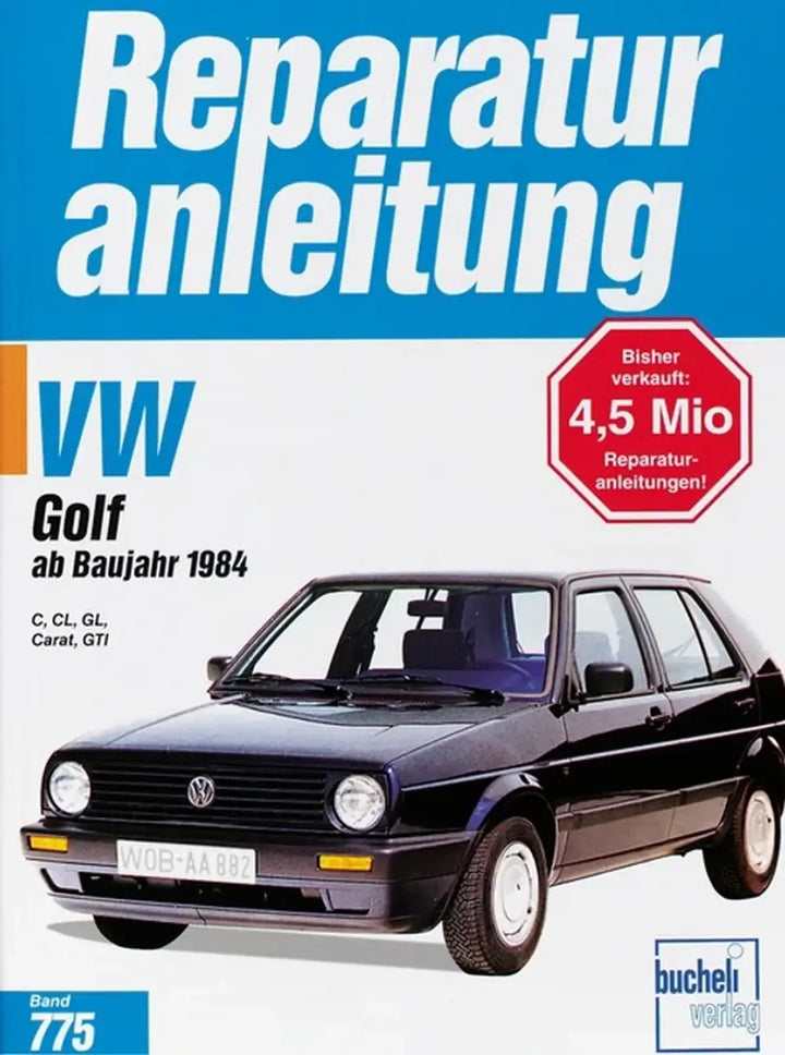 VW Golf 2 Reparaturanleitung und Werkstatthandbuch - gedrucktes Buch zum Bestpreis! - verwuester.net