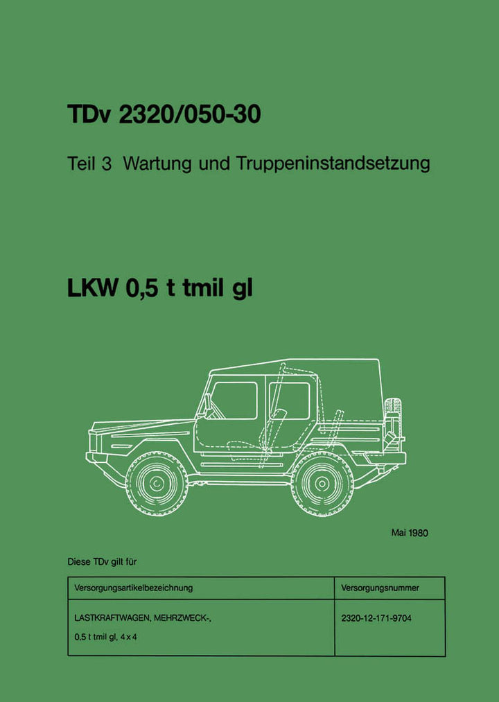 VW Iltis LKW 0,5 t Reparaturanleitung, Buchcover