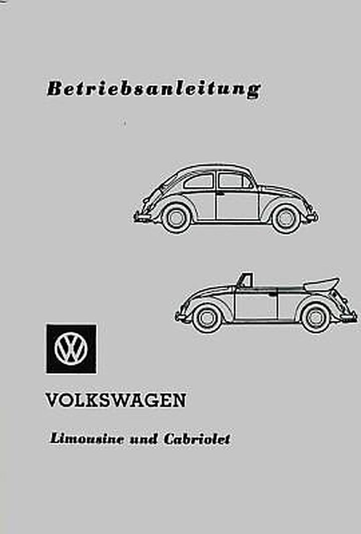 VW Käfer 1200 Limousine und Cabriolet, Betriebsanleitung, Buchcover
