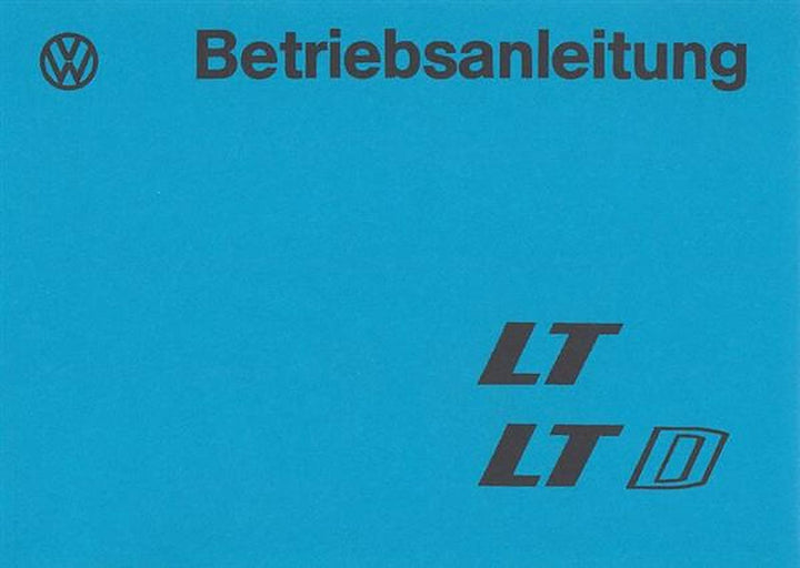 VW LT und LTD, Betriebsanleitung, Buchcover