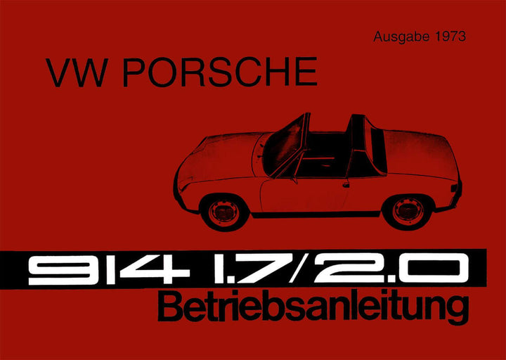 VW Porsche 914 Betriebsanleitung, Buchcover