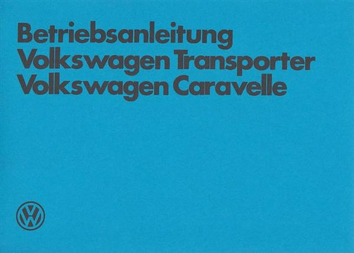 VW Transporter, Caravelle, Betriebsanleitung, Buchcover