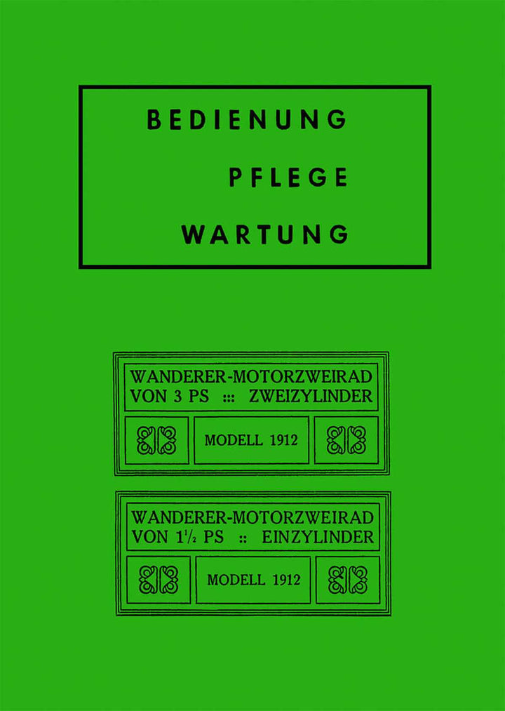 Wanderer 1,5 PS und 3 PS Betriebsanleitung, Buchcover