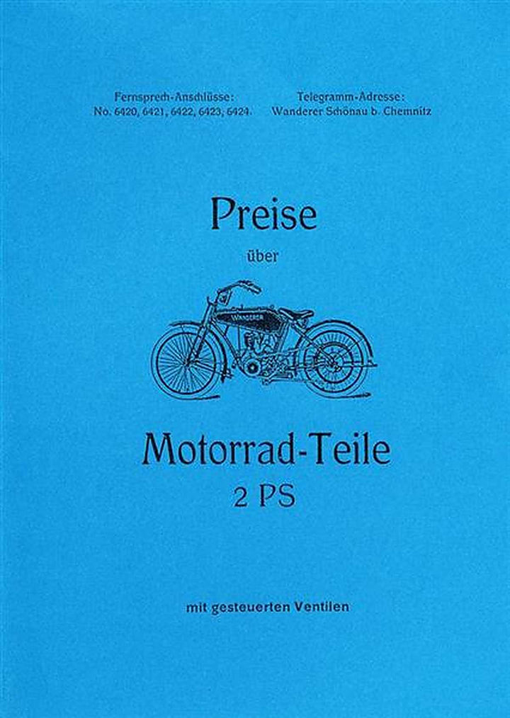 Wanderer 2 PS Motorräder Ersatzteilkatalog, Buchcover