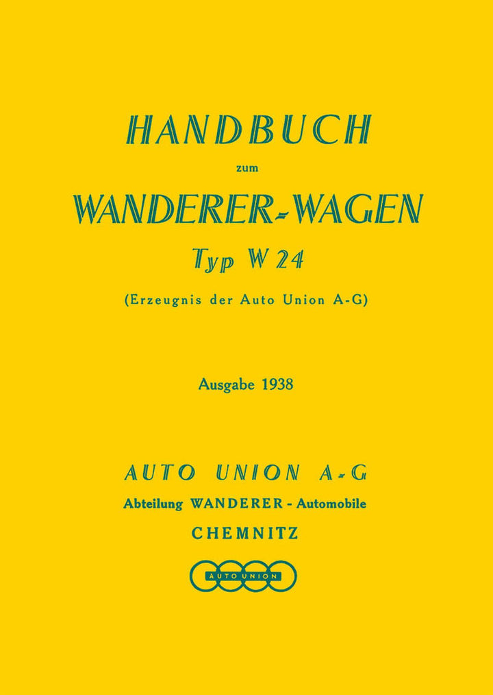 Wanderer W24 Betriebsanleitung, Buchcover
