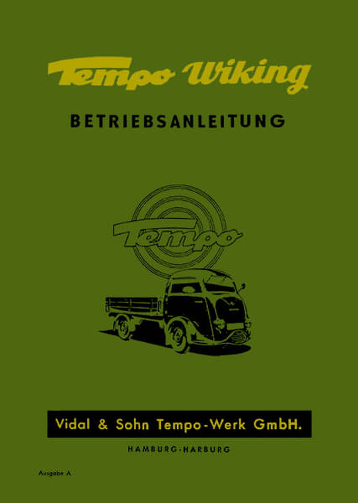 Tempo Wiking Lieferwagen Betriebsanleitung, Buchcover