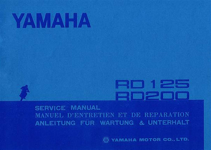 Yamaha RD125 und RD200 Werkstatthandbuch, Buchcover