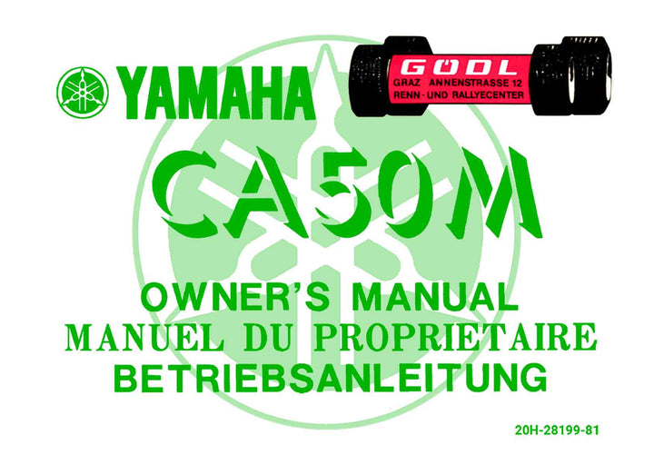 Yamaha CA 50 M Betriebsanleitung, Buchcover