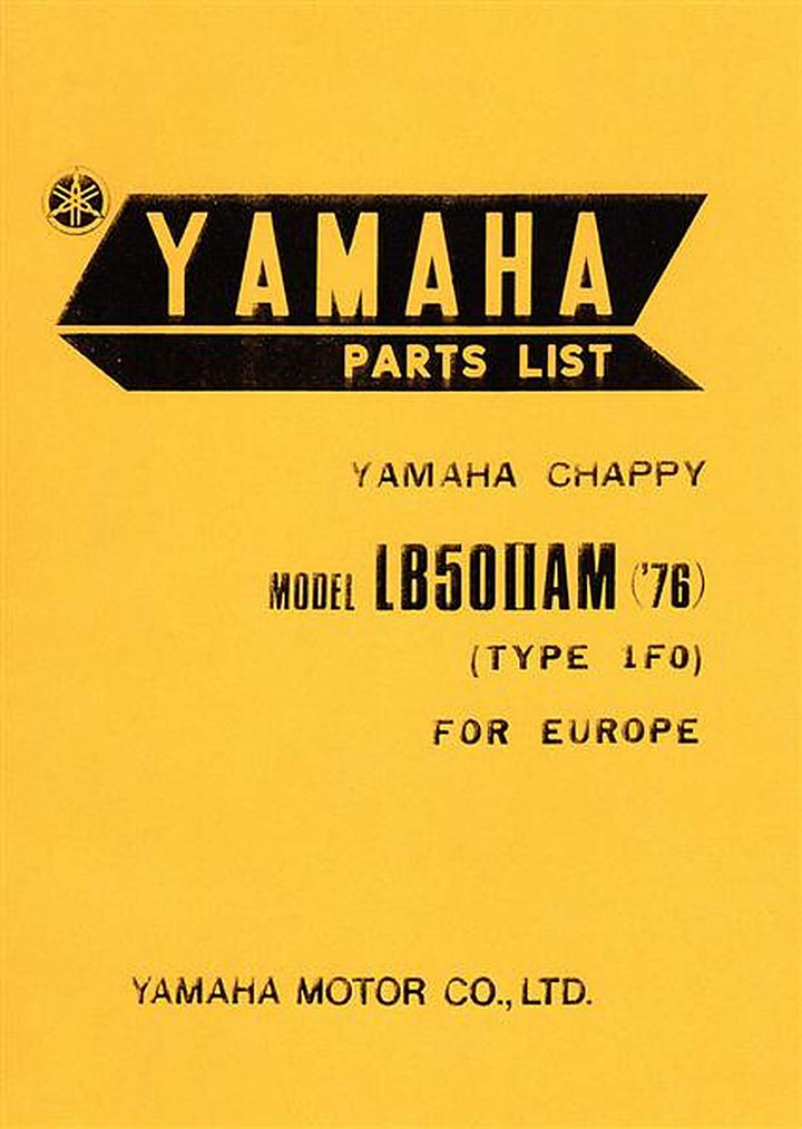 Yamaha Chappy LB50IIAM Parts List, Buchcover