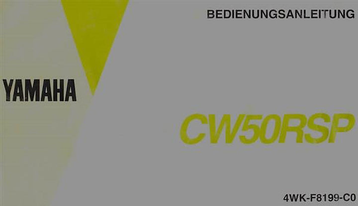 Yamaha CW 50 RSP, Bedienungsanleitung, Buchcover