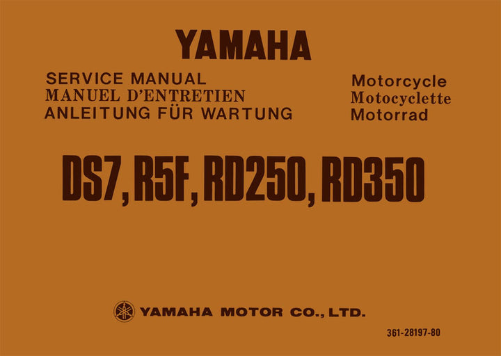 Yamaha DS 7, R5F, RD 250, RD 350 Reparaturanleitung, Buchcover