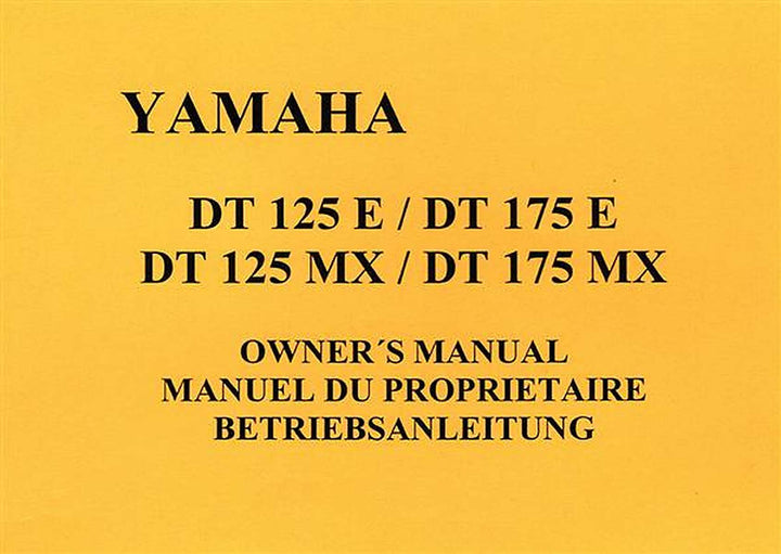 Yamaha DT125 E/DT175 SE/MX Betriebsanleitung, Buchcover