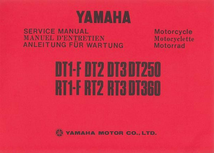 Yamaha DT 250 und DT 360 Enduro Modelle, Anleitung für Wartung, Buchcover