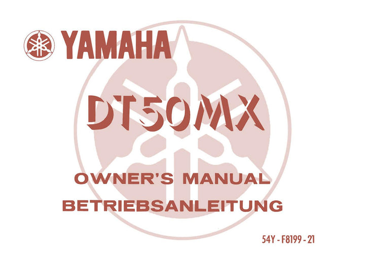 Yamaha DT50MX Betriebsanleitung, Buchcover