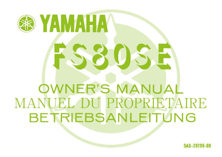Yamaha FS 80 SE Betriebsanleitung, Buchcover