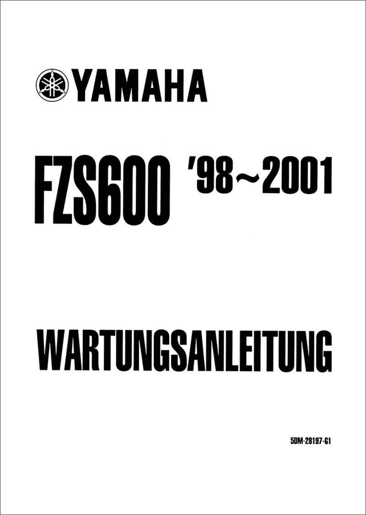 Yamaha FZS600 Reparaturanleitung, Buchcover