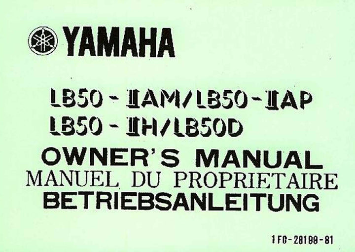 Yamaha LB 50 - II AM / II AP / II H / D, Betriebsanleitung, Buchcover
