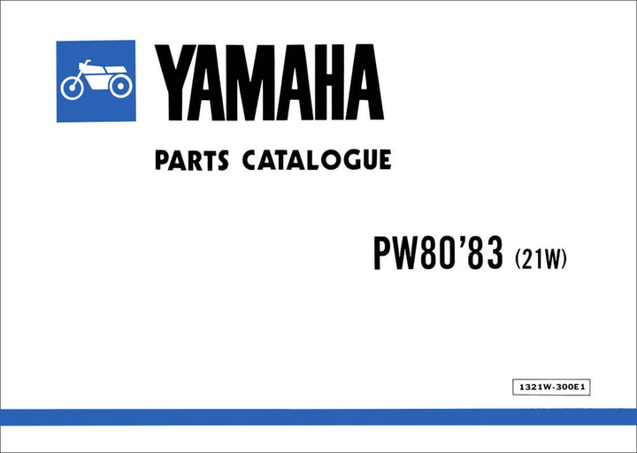 Yamaha PW 80 Parts Catalogue, Buchcover