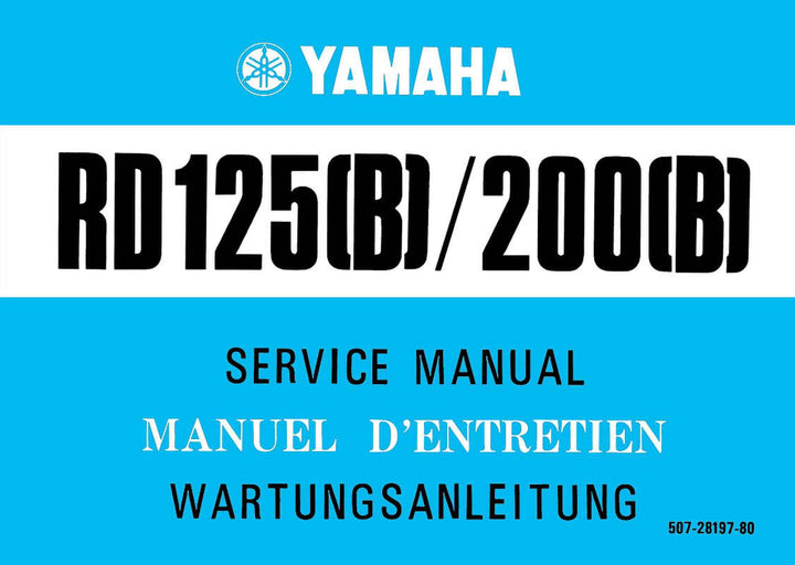 Yamaha RD125 (B) und RD200 (B) Reparaturanleitung, Buchcover