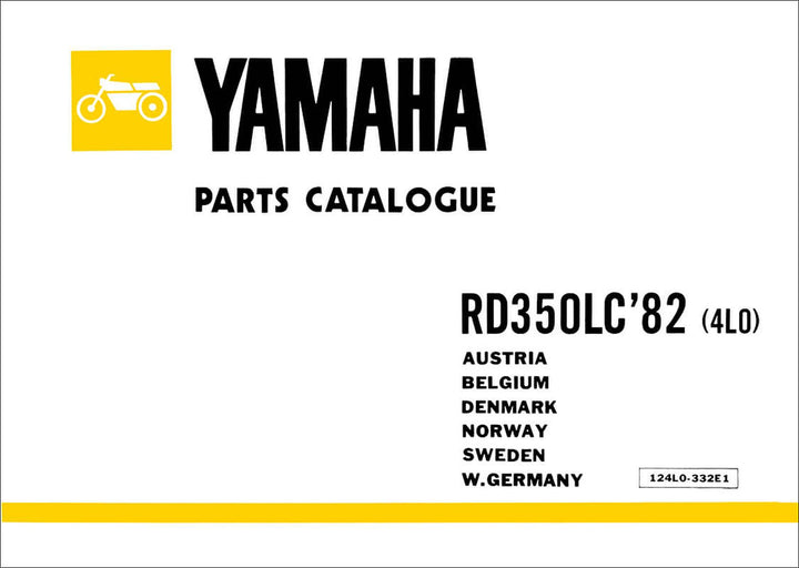 Yamaha RD 350, Parts Catalogue, Buchcover