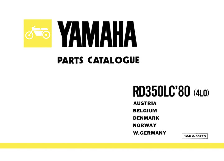 Yamaha RD 350 LC Ersatzteilkatalog, Buchcover