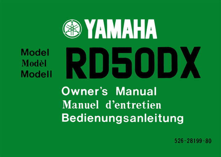 Yamaha RD50DX Bedienungsanleitung, Buchcover