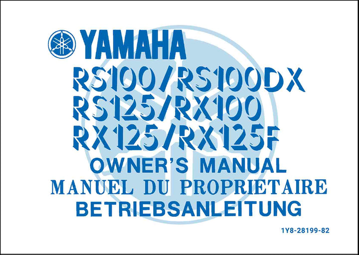 Yamaha RS100 RS100DX RS125 RX100 RX125 RX125F Betriebsanleitung, Buchcover