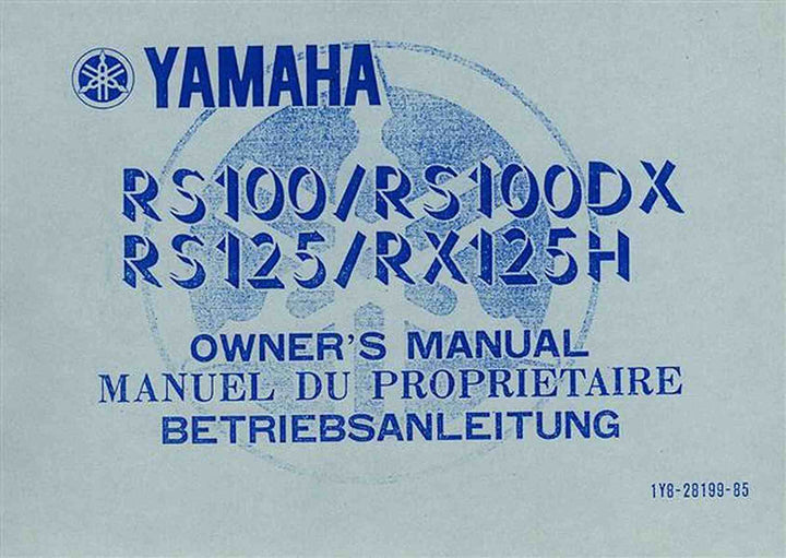 Yamaha RS100 RS100DX RS125 RX125H Betriebsanleitung, Buchcover