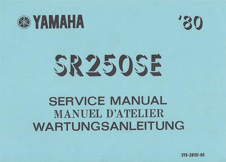 Yamaha SR 250 SE, Wartungsanleitung, Buchcover